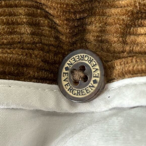 Vintage 70-80s Relaxed 34x32 Corduroy Pants Baggy Straight Made in Hong Kong - Picture 6 of 7